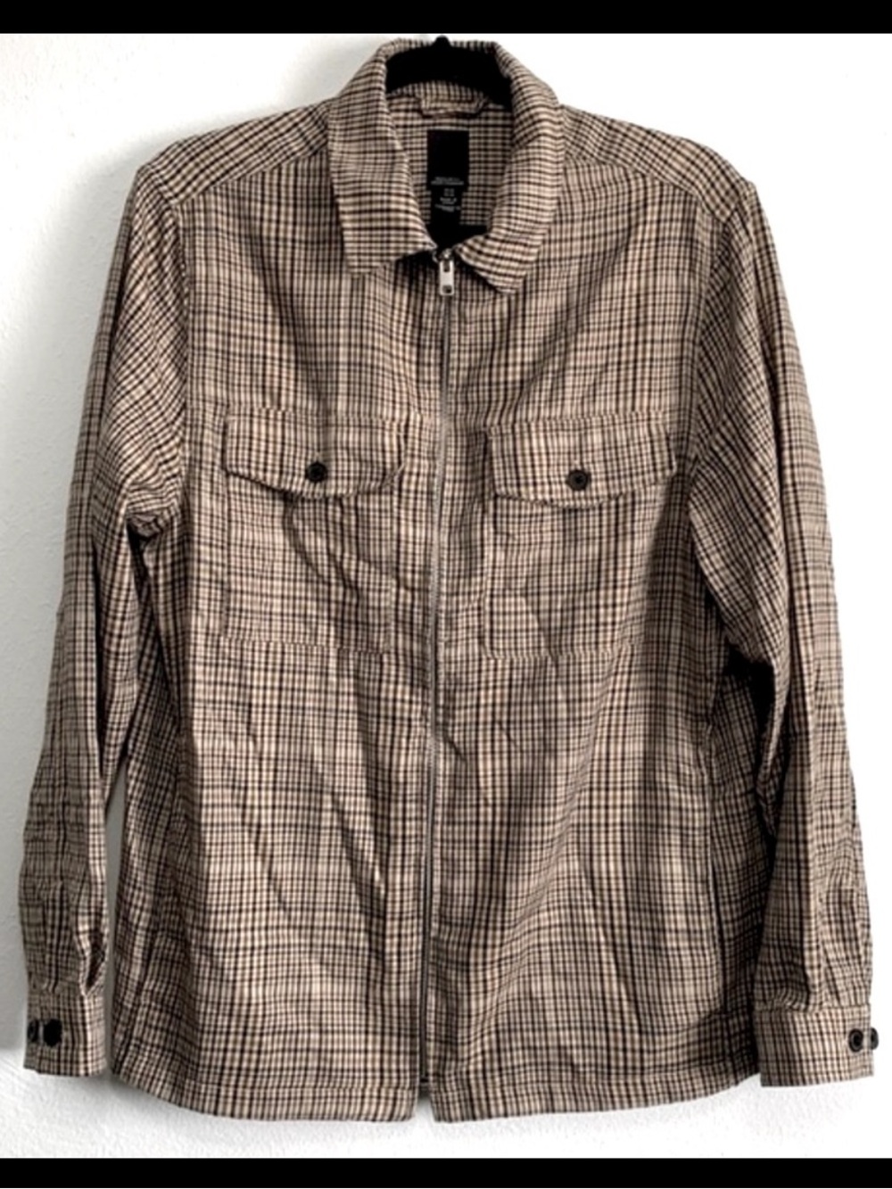 H&M Plaid Zip-Up Front Jacket